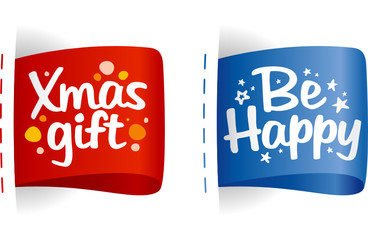 New year and Christmas labels for gifts