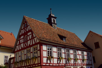 Wood-framed traditional german house in Weinheim