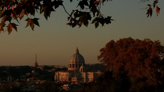 Rome - St. Peter Sunset in autumn