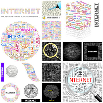 INTERNET concept illustration. GREAT COLLECTION.