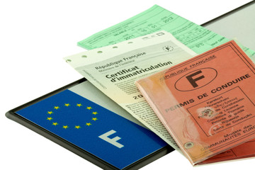permis, immatriculation, assurance, plaque ...