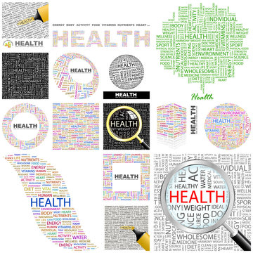 HEALTH concept illustration. GREAT COLLECTION.