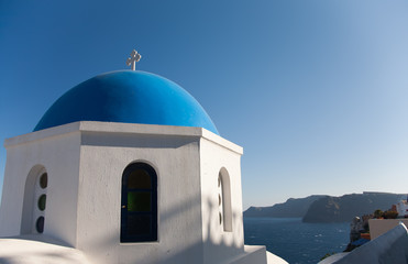 Fototapeta na wymiar Santorini kaplica