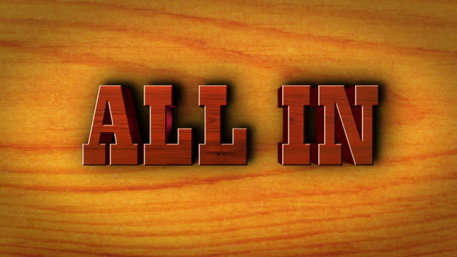 ALL IN POKER Text on Table - HD1080