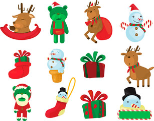 Set of christmas symbol