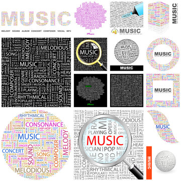 MUSIC. Concept illustration. GREAT COLLECTION.