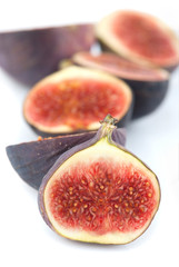 half cutted fresh fig fruits