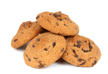Pile of chocolate chip cookies