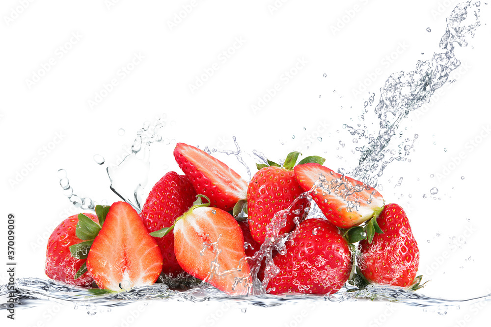 Canvas Prints fragole splash