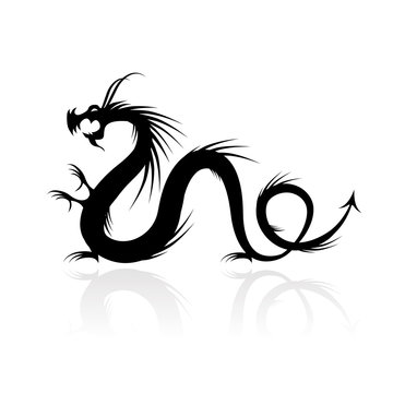 Dragon tattoo vector illustration for your design