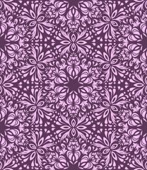 Retro wallpaper with floral elements. Seamless