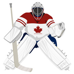 Obraz premium Team Canada hockey goalie