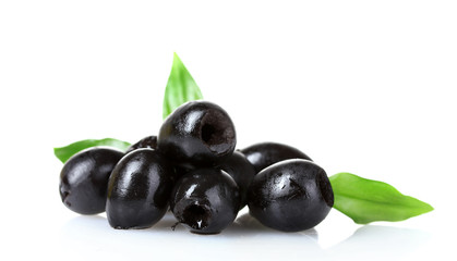 tasty olives isolated on white
