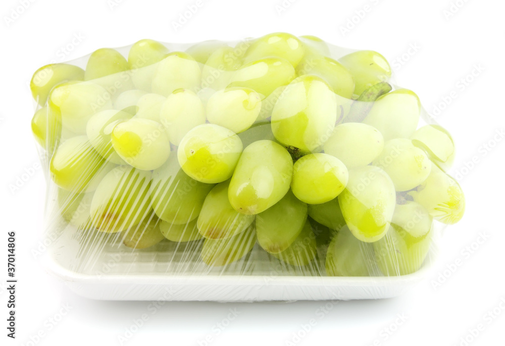 Sticker vacuum packed sweet grapes