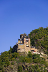 Fototapeta na wymiar Burg Katz - Loreley - Niemcy