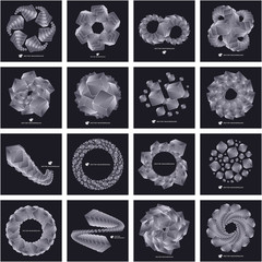 Abstract background with transparent boxes