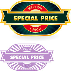 SPECIAL PRICE. Sale label.