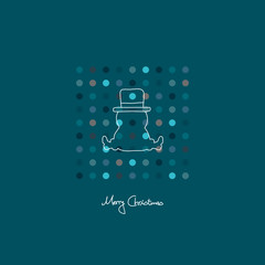 Sitting Snowman Pattern Turquoise