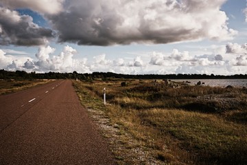 Beautiful road by the sea.