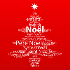 Nuage de Tags "NOEL" (arbre sapin no&euml;l carte voeux p&egrave;re cadeaux)