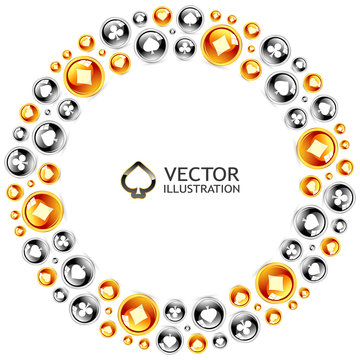 Vector gambling composition. Abstract illustration.
