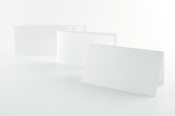 Different types of blank white business cards