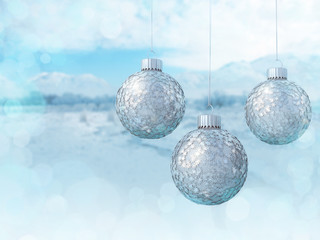 Weihnachtskugeln Schneeflocken