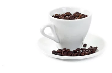 Deurstickers Koffie witte kop