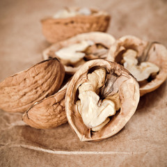 walnuts on the table