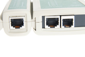 Cable tester on white background