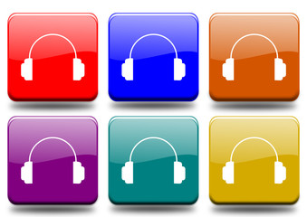 Headphone "6 buttons of different colors"