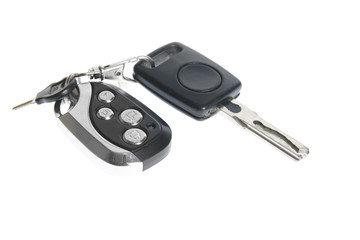 Car keys isolated on white background
