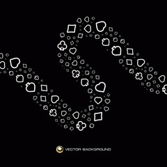 Vector gambling composition. Abstract background.