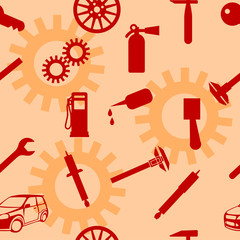 Auto Car Repair Service Icon Symbol.
