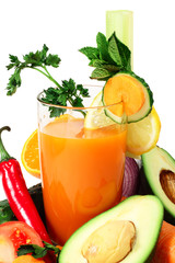 Vegetable juice and vegetables