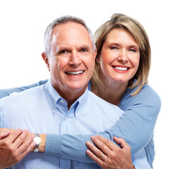 Happy elderly couple.