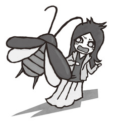ゴキブリとぶ白黒