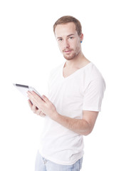 Good Looking Man With Tablet Computer
