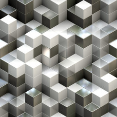 Abstract seamless cube background
