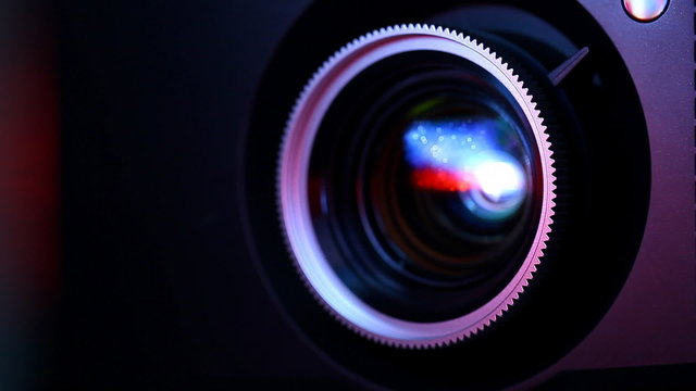 Digital film projector lens