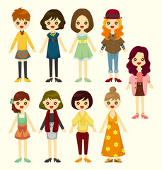 Fototapeta premium cartoon girl icon