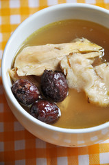 chicken soup with red dates and angelica