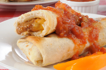 Steak and cheese chimichangas