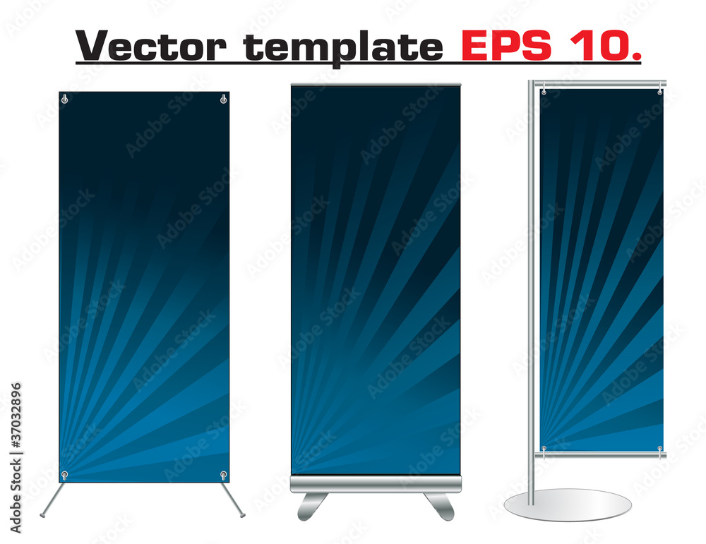 Poster banner stand display with identity background