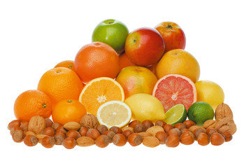 Zitrusfrüchte, Nüsse und Äpfel 017