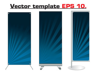 banner stand display with identity background