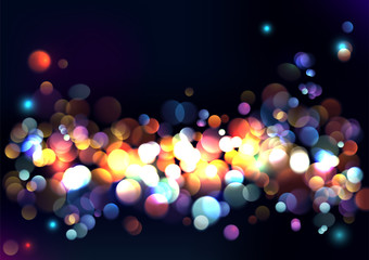 Blurred lights background. Vector Illustration