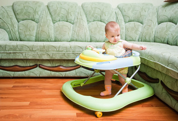 baby in the baby walker