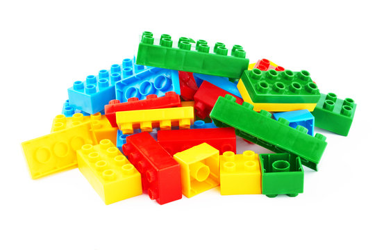 set of color building blocks
