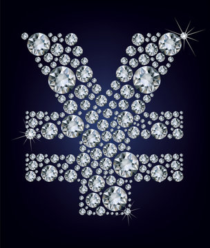 Yen symbol in diamonds